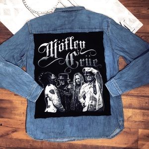 MOTLEY CRUE Custom Concert Tee & Denim Button Down